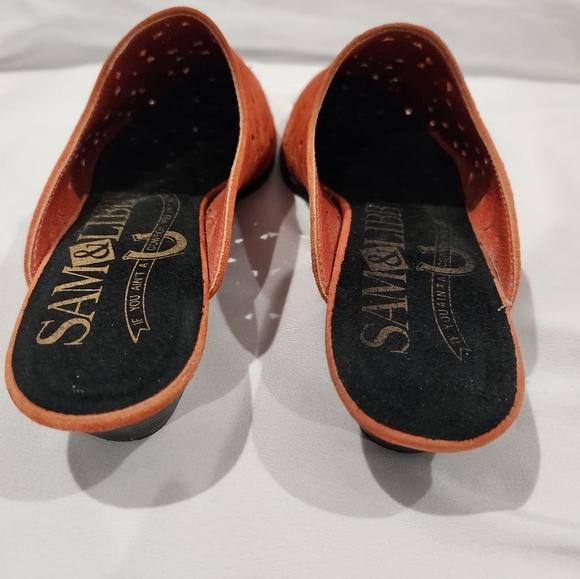 Sam & Libby Terracotta Suede Cutout Mules. Size 8.5 - Picture 7 of 9